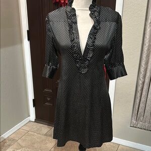 Sanctuary 100% Silk Polka Dot Mini Dress